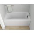 thumbnail image 2 of Vanity Art Acrylic Alcove Bathtub with 3 Side Tiling Flange, 60 x 30 inches Plain Bottom Surface 118-Degree Backrest Shower Tub, Reinforced Fiberglass Right Drain Soaking Tub, 2 of 8