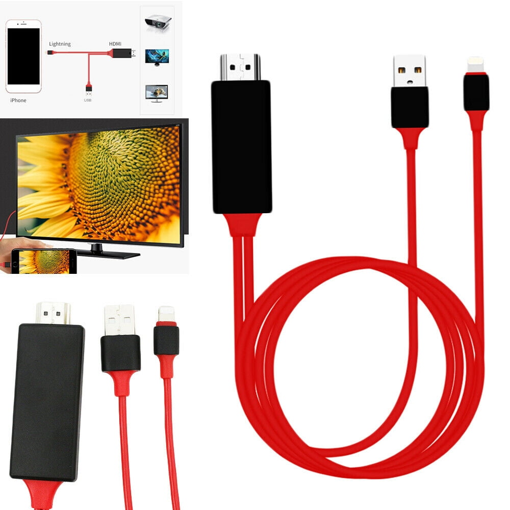 mentaal Computerspelletjes spelen regeling Lightning to HDMI Adapter Cable,Lightning Digital AV to HDMI 1080P Cable -  Walmart.com