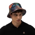 thumbnail image 5 of Vsdgher Bohemian Colorful Flower Woman Print Bucket Hat for Men&Women Bucket Hat Reversible Summer Double-Side-Wear Travel Gardening, Beach, Camping, Hiking, Fishing Cap, 5 of 5