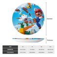 thumbnail image 4 of Lsque Mario Pattern Ceramic Decorative Plate Decorative Plates with Display Stand Personalized Porcelain Plate Ceramic Ornaments for Wall Hanging Decoration-8in, 4 of 6