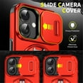 thumbnail image 5 of Case for iPhone 17 6.3-inch, Built In Slide Camera Cover & Rotatable Kickstand Sliding Ring Heavy Duty ShockProof Protective Case for iPhone 17,Red,For iPhone 17, 5 of 10