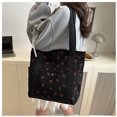 thumbnail image 4 of Guardurnaity Bolso tote de pana rosa con cremallera y estampado de para llevar al hombro, bolso tote pequeño con cremallera. Bolsas de mensajero y de hombro do, 4 of 6