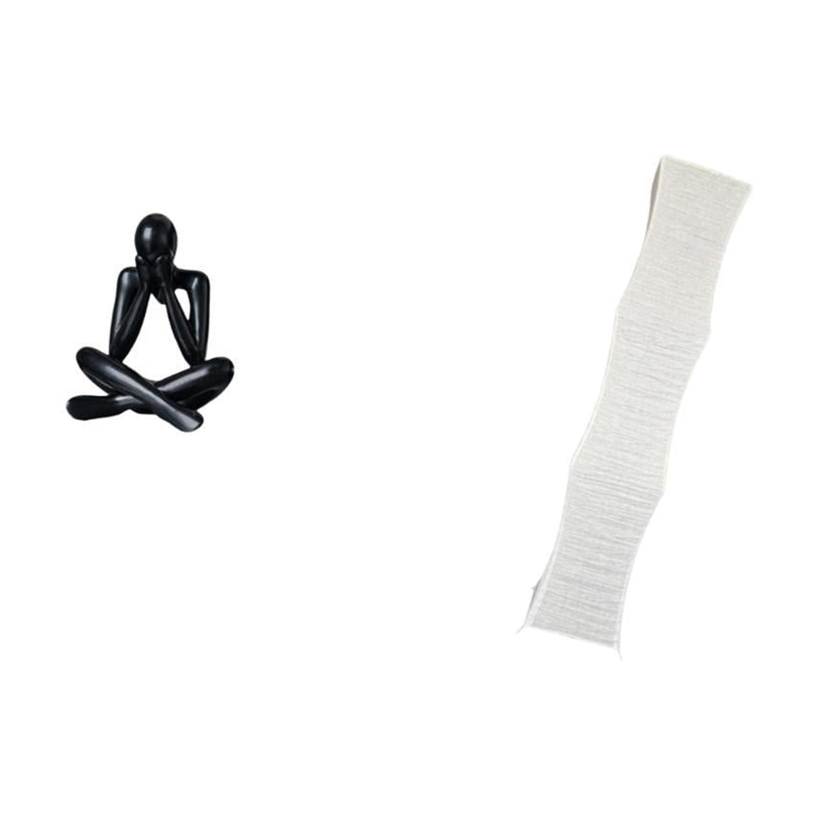 Desktop Figurine Thinker Abstract Sculpture Floor Lamp Shade PP Material for Home Office Living Room Decor