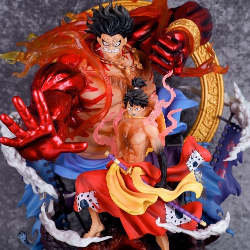 Luffy Figure Replacement Face Acalanatha Luffy Anime Figures 30cm/11.8inchPVC Characters Decorations Handicrafts for Anime Fans Gifts