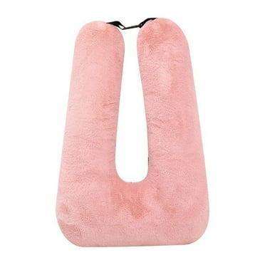 BookishBunny 2-Piece Micro Bead Travel Pillow Set – U-Shaped Neck Pillow & Lumbar Roll – Black-936414
