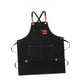 thumbnail image 5 of Delantal de lona Delantal de chef Delantal de repostería Espalda cruzada con bolsillo grande Delantal de trabajo portátil negro, 5 of 9