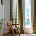 thumbnail image 2 of Xiao Hua Cortinas opacas largas para ventanas - Verde oscuro, 1 pieza 214*132CM Cortinas con bolsillo para barra con aislamiento térmico para dormitorio y sala de estar, cortinas que bloquean la luz, 2 of 5