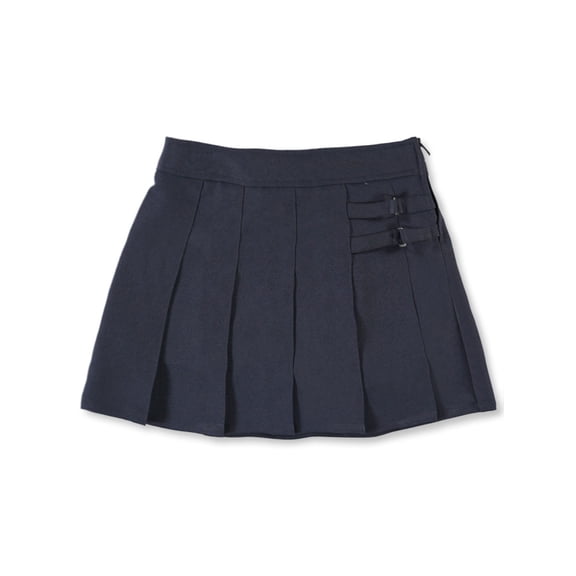 French Toast Big Girls’ Plus Two Tab Pleated Scooter Skirt Color: navy Size: 10.5
