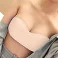 thumbnail image 2 of Women Strapless Bandeau Bra WireâFree Thin Summer Antiâ Padded PushâUp Invisible TubeâTop Bralette, 2 of 9