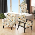 thumbnail image 1 of Designart "Abstract Expressions In Midcentury Modern I" Teal Midcentury Upholstered Accent Chair - Mid-Century Modern Arm Chair For Living Room, 1 of 7