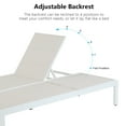 thumbnail image 3 of Iwicker Patio Sling Double Chaise Lounge Outdoor Aluminum Adjustable Back Lounge Recliner Chair Daybed for Outside, Beige, 3 of 7