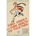 thumbnail image 2 of Anonymous 11x14 Black Ornate Wood Framed Double Matted Museum Art Print Titled: Good Grades and Good Health Go Together (1936-1939), 2 of 5