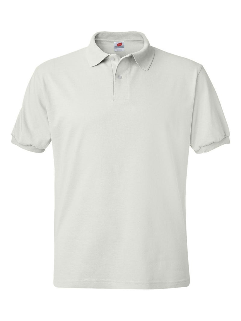Hanes 054X Sport Jersey Polo Shirt - White - 4X-Large - Walmart.com