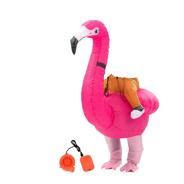 Disfraz de flamenco inflable para mascarada, cumpleaños y Halloween. Adultos