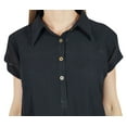 thumbnail image 5 of Bimba Women Black Georgette Tunic Short Kurta Kurti Casual Blouse Summer Wear, 5 of 7