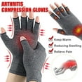 thumbnail image 2 of Relieve Hand Discomfort with 1pair Fingerless Compression Gloves, 2 of 9
