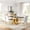 Gold Black Table & Gold White Chair, variant on 69" Modern Faux Marble Dining Table Set for 6, Stainless Steel Dining Table with 6 Upholstered High-Back Dining Chairs, Dining Room Kitchen Apartment Furniture