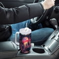 thumbnail image 4 of Yayeee 40oz Stainless Steel Tumbler with Straw and Handle Double-Wall Insulated Travel Water Bottle, Glowing Jellyfish, 4 of 8