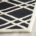 thumbnail image 3 of SAFAVIEH Cambridge Judy Geometric Wool Area Rug, Black/Ivory, 8' x 8' Square, 3 of 7