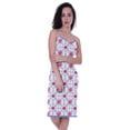 thumbnail image 3 of Moomaya Printed Spaghetti Strap Nightgown For Womens Lace V-Neck Sleepwear Nightdress, 3 of 5