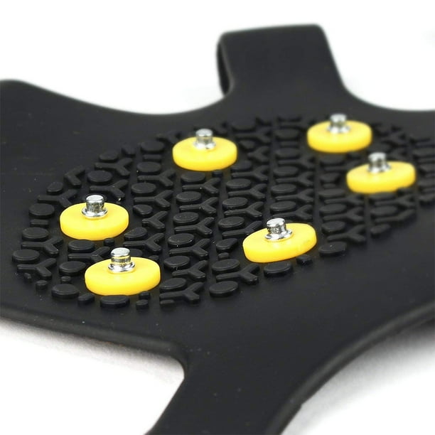 Ice Cleats Ice Grippers Traction Cleats Shoes and Boots Rubber Snow Shoe Spikes Crampons with 10 Steel Studs Cleats Prevent Outdoor Activities from