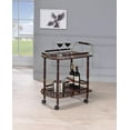 thumbnail image 1 of Coaster Co - Accents de Chariot de Service, Merlot et Laiton, 1 of 9