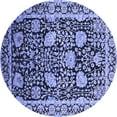 thumbnail image 1 of Ahgly Company Indoor Round Oriental Blue Industrial Area Rugs, 7' Round, 1 of 4