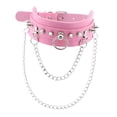 thumbnail image 3 of para Mujer Colr de Cuero Gótico Colr de Cuero, Colr de Graduación de Halloween, Longitud Tota Rosado Sunnimix Gargantilla Punk Gothic Collar, 3 of 6