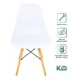 thumbnail image 3 of Silla Tipo Eames Moderna Set 4 Pzas Para Comedor Minimalista blanco, 3 of 7