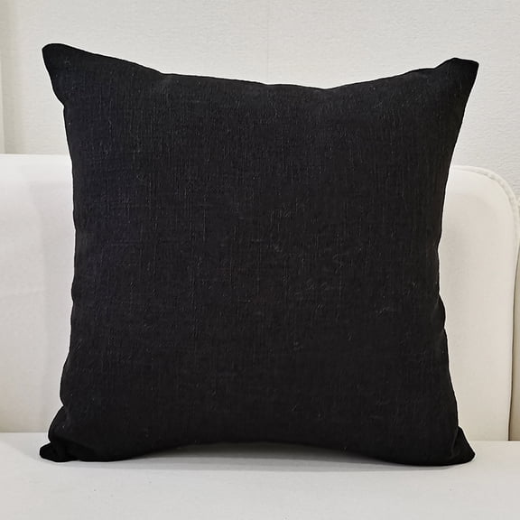 Nmkwnr Pack of 1 Soft Linen Throw Pillow Cover Soild Color Decorative Cushion Case Square Pillowcase for Couch Sofa Bedroom Living Room, 20" x 20"