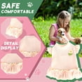 thumbnail image 4 of GASTROPOD Dog Dresses for Small Dogs Girl,Polyester Solid Everyday Dress Small Dog Clothes,Fluffy Sleeve Design with Flower Small Dog Costume,Pink,Xl, 4 of 7