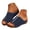 Blue, variant on Modisza Orthopedic Wedge Sandals for Women Flower Cutout Wide Width Slip on Wedges Slides Ladies Casual Summer Slippers size 6 Black