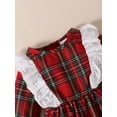 thumbnail image 5 of 9 Months Infant Baby Girls Clothes Baby Girls Dress 9-12 Months Girls Long Sleeve Plaid Dress Red, 5 of 8