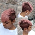 thumbnail image 2 of Hot Short Sexy Wig Front Wavy Fashion Black Women Curly Pink Synthetic Wigs, 2 of 5