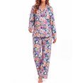 thumbnail image 2 of Fantaslook Womens Pajama Sets Button Down 2 Piece Pjs Long Sleeve Loose Floral Sleepwear with Pockets, 2 of 9