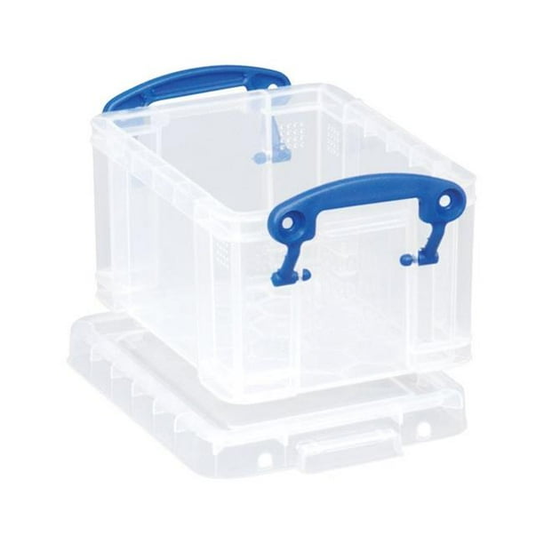 Really Useful 6663090 Stackable Clear Storage Box, 2 x 2.625 x 3.5 in