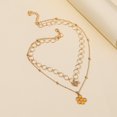 thumbnail image 5 of Moda hueco círculo collares abeja colgante doble capa gargantillas joyería, 5 of 5
