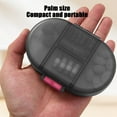 thumbnail image 4 of Hiroekza Vitamin Pill Organizer Medicine Organizer 8 Compartment Portable Humidity Proof Sealed Box Plastic 11×8×3cm for Daily Use Pill Organizer Black, 4 of 5