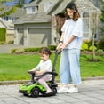 thumbnail image 2 of Aosom 3 in 1 Ride on Push Car, Licensed Kids Sliding Car, Green, 2 of 8