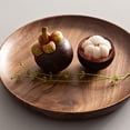 thumbnail image 4 of Wood Serving Tray, Round Wooden Tray Natural Wood Serving Plates Food Dishes, 4 of 5