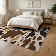 thumbnail image 3 of ODIKA 6'x9' Beige Brown Abstract Canyon Design Washable Area Rug Fluid Shapes in Earthy Tones Motif for Family Room, Living Mater Bedroom, Non-Slip, Easy Care, 3 of 7