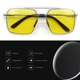 thumbnail image 3 of Gafas de sapo con montura negra, gafas de sol que cambian de color para día y noche, fabricadas en aleación y TAC, 3 of 5