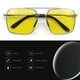 thumbnail image 3 of Gafas de sapo con montura negra, gafas de sol que cambian de color para día y noche, fabricadas en aleación y TAC, 3 of 5