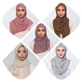 thumbnail image 4 of Bufanda de Burbuja para Mujer Hijabs Musulmanes Bufanda Chales , Rosado morado, como se describe Salvador Bufanda de mujer Hijab, 4 of 10