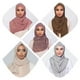 thumbnail image 4 of Bufanda De La Bufanda De La Bufanda De La Bufanda De La Gasa De Las Bufandas Sólidas De La Gasa De Las Mujeres Sólidas Rosado morado Macarena Bufanda de mujer Hijab, 4 of 8