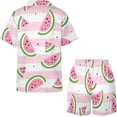 thumbnail image 4 of PRIYAL Pyjama Femme Melon D\'eau Ensemble Short Deux Pièces Manches Courtes, 4 of 6