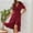 30-Wine, variant on SELONE Hawaiian Dresses for Women Plus Size Summer Maxi Short Sleeve High Waisted Bandage V Neck Fashion band Bohemian Long Midi Dresses for Women for Everyday Wear Beach Vacation Green S
