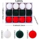 thumbnail image 4 of 12 Bolas Navidad 2 4 Pulgadas Decorativas Terciopelo Adornos para Árboles (D), 4 of 4