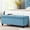 Light Blue, variant on Linen Storage Seat With Wooden Legs - 18” 45x18x18 Inches Stylish And Practical Furniture Button Bed Bench Solid Wood Finish 45”x18”x18” Elegant