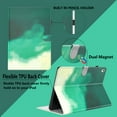 thumbnail image 4 of Allytech Colorful PU Leather Case for iPad Mini 6 (2021), iPad Mini 6th Gen 2021 Case with Pen Holder, Soft TPU Back Shell Anti-Slip Stand Card Slots Magnetic Closure Protective Cover, Green, 4 of 7